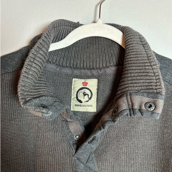 Dosgalgos Gray Knit Long Sleeve Sweater Men's Large - Picture 5 of 6